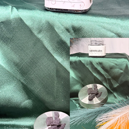 Aroosada Pressed Bakhoor Bridal-Inspired Sweet Floral Oud Incense Elegant Glossy Shards for Self-Care & Special Occasions