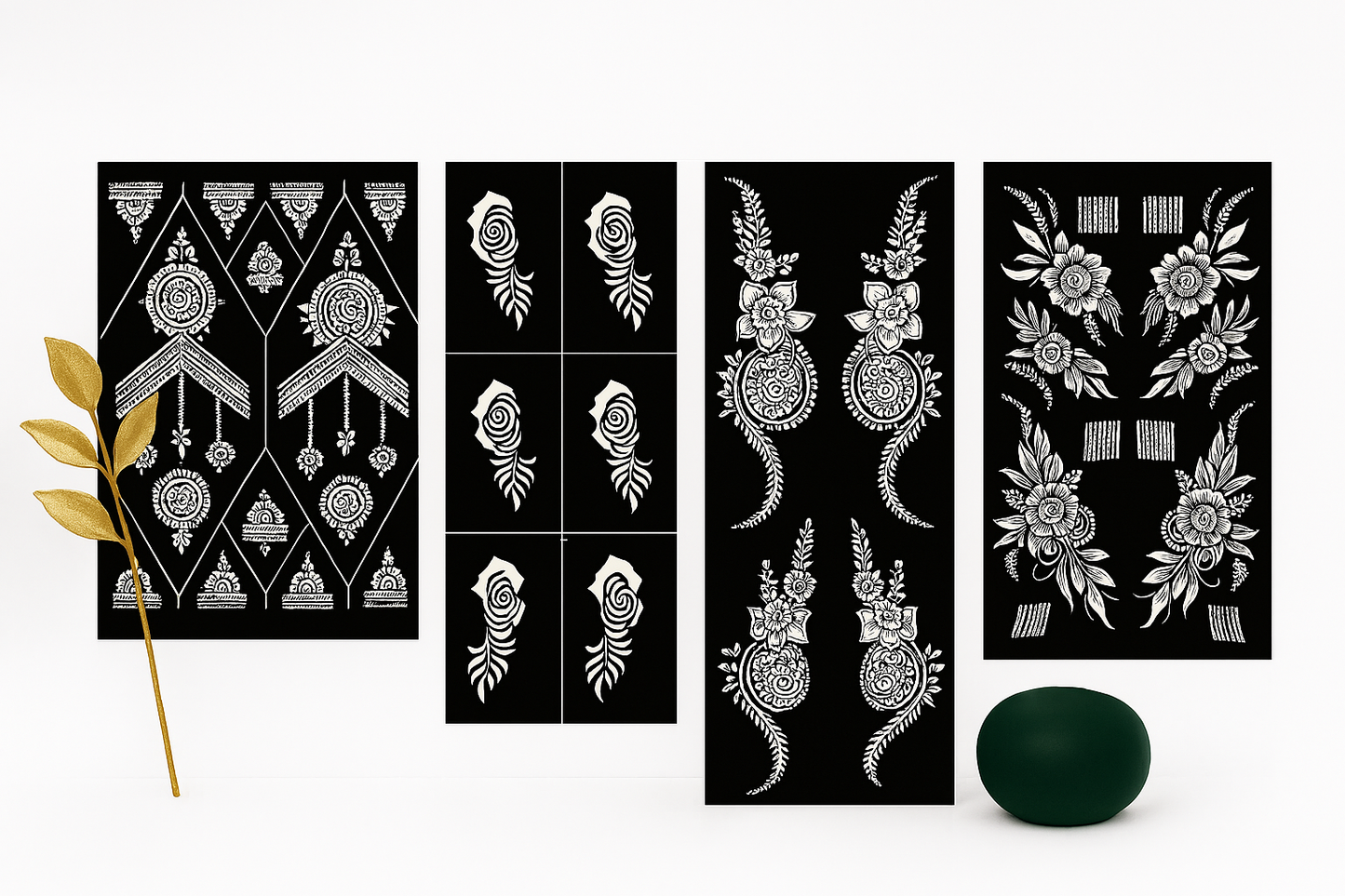 Reusable Henna Stencil Stickers Easy Application for Instant Henna | Perfect for Eid, Brides, Parties & Girls’ Nights